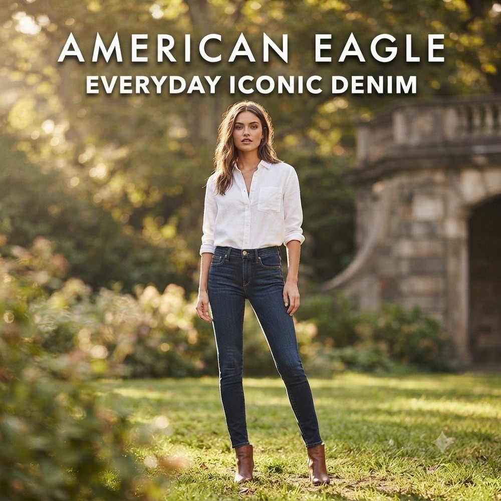 American Eagle AE Skinny Jeans Womens 2 Dark Wash Stretch Denim Everyday Iconic